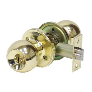 Door Lock Knob Entry Polished Brass KA3