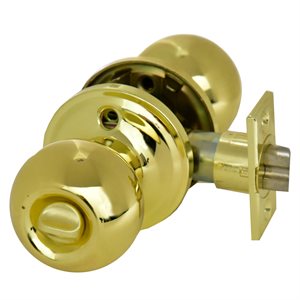 Door Lock Knob Privacy Polished Brass