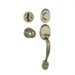 Door Lock Grip Teardrop Antique Brass