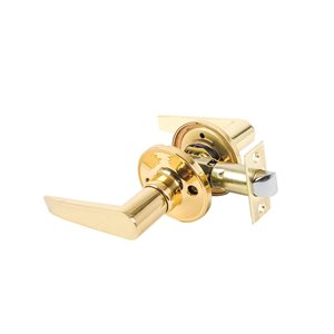 Door Lock Lever Passage Polished Brass