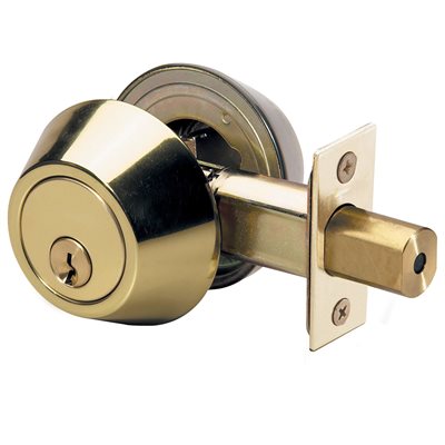 Deadbolt Double Cylinder Polished Brass