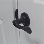 Door Lock Lever Dummy Black (Left Side) Curved Handle