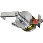 Door Lock Lever Set Entry Satin Chrome (Commercial) Bent Handle