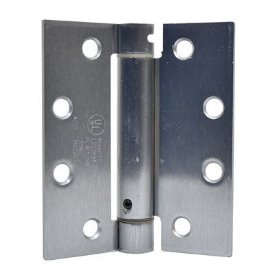 Full Mortise Adjustable Spring Hinge 4in x 4½in Square Corner Stainless Steel