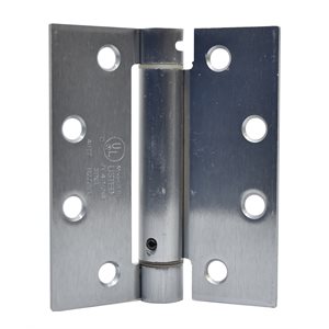 Full Mortise Adjustable Spring Hinge 4in x 4½in Square Corner Stainless Steel