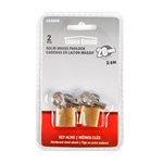 Padlock Brass ¾in 20mm Key Alike 2 / pk