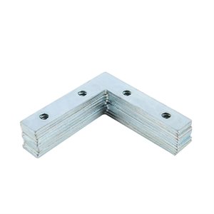 10PK Flat Corner Brace 2½in Zinc Plated