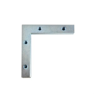 10PK Flat Corner Brace 4in Zinc Plated