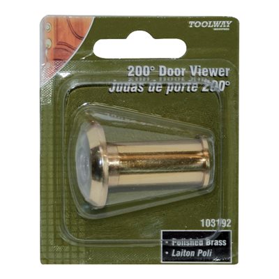 Door Viewer 200 Degrees Polished Brass