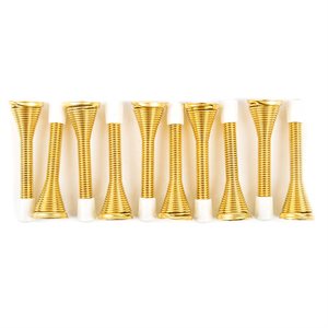 10PC Spring Door Stops 3in Brass Plated