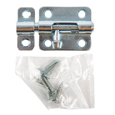 Light Type Door Bolt Steel 2 5 / 8in[Zp] 1PC / Bag with UPC Label