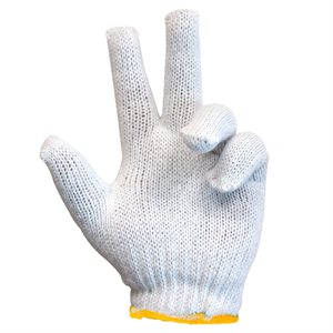 1dz. Knitted Poly / Cotton Gloves White (M)