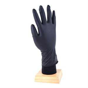 50Pk 5 Mil Latex Free Disposable Nitrile Gloves Black (L)