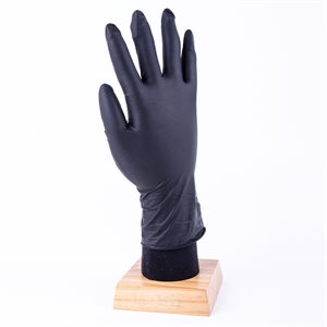 50Pk 8 Mil Latex Free Disposable Nitrile Gloves Black (L)