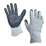 1dz. Contractor Cut Resistant Gray Gloves Black PU Palm (M)