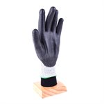 1dz. Contractor Cut Resistant Gray Gloves Black PU Palm (L)