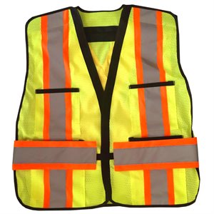 Safety Vest 5-point Tear-Away Hi-Vis Yellow (OSFA)