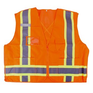 Safety Vest 5-point Tear-Away Hi-Vis Orange (OSFA)