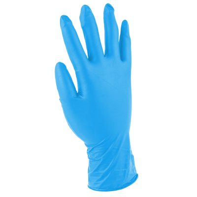 50Pk Latex Free Disposable Nitrile Gloves 5.5 Mil Blue (S)