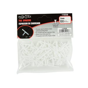 Tile Spacers T-Type 2mm (3 / 32in) 100PC