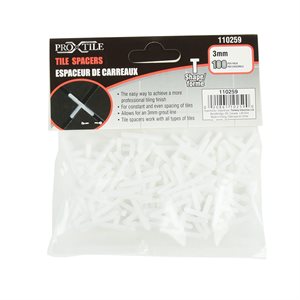 Tile Spacers T-Type 3mm (1 / 8in) 100PC