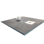 XPS Foam Round Center Drain Shower Tray Kit 3 / 4in 5ft x 5ft Tile-In Grid)