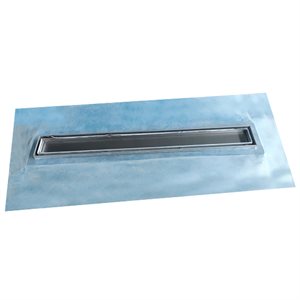 Waterproof Linear Shower Drain Tile-In With Flange 36in x 5 5 / 16in x 3 1 / 8in Stainless Steel