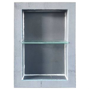XPS Foam Shower Niche With 1-Glass Shelf 12in x 3.5in x 20in