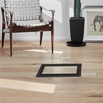 Floor Register Steel 4in x 10in Drop-in Black