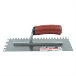 Trowel Notched 11in x 4½in (¼in x 3 / 8in SQ Notch) Red Handle