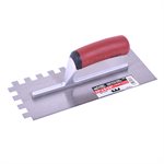 Trowel Notched 11in x 4½in (½in x ½in SQ Notch) Red Handle