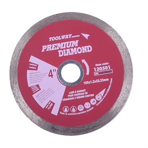 Diamond Saw Blade 4in Hot Pressed Continuous Rim