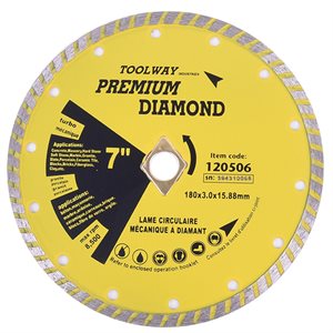 Diamond Saw Blade 7in Sintered Turbo