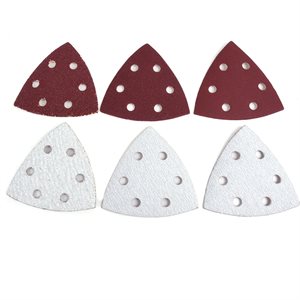 6PC Multi Tool Triangle Sanding Pad Set Delta (For Wood)