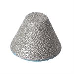 Fraise Conique Plate Diamantée Brasée Sous Vide 20~48mm Filetage 5 / 8"-11 Grain-25