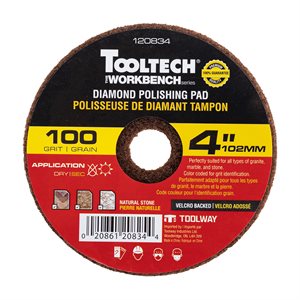 10PC Diamond Dry Polishing Pad 4in 100 Grit