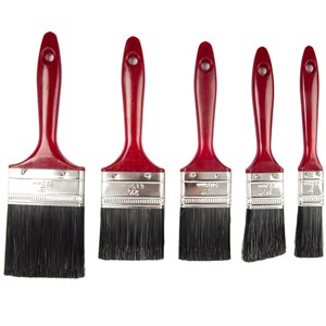 5PC Professional Synthetic Flat Bristle Paint Brushes Set (1", 1½", 2", 2½", 3")
