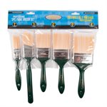 5PC Good Quality Nylon Polyester Paint Brushes Set (1, 1½", 2", 2½", 3")