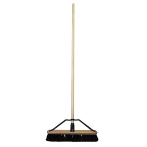 Push Broom 24" Indoor / Outdoor With Brace Hard Bristle