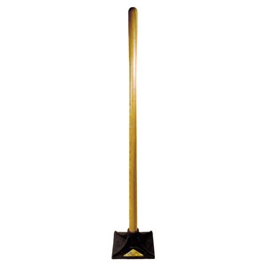 Ground Tamper 10 x 10in Steel Head with Heavy Duty Wood Handle
