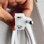 Power Bar with Surge Protection 6 Outlet 280 Joules White 6FT