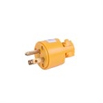 Electrical Grounding Plug Male 15A-125V 3-Wire Vinyl Yellow
