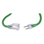 Extension Cord Outdoor SJEOW 14 / 3 Lighted Single Tap Green 33ft