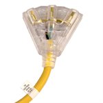 Extension Cord In-line GFCI 12 / 3 w / Manual Reset 3-Tap 2ft