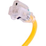 Extension Cord Outdoor SJTW 12 / 3 1-Outlet Lighted 100ft Yellow