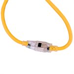 Extension Cord Outdoor SJTW 10 / 3 Lighted Single Tap Yellow 100ft