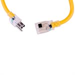 Extension Cord Outdoor SJTW 14 / 3 Single Tap Yellow 10m / 32.8ft