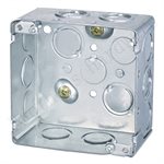 Electrical Box Square With Knockouts 4in x 4in x 1-7 / 8in Galvanized