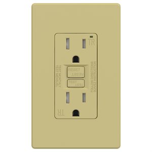 Decora GFCI Receptacle with Wall Plate T / R 15Amp Ivory