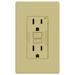 Decora GFCI Receptacle with Wall Plate 15Amp Ivory